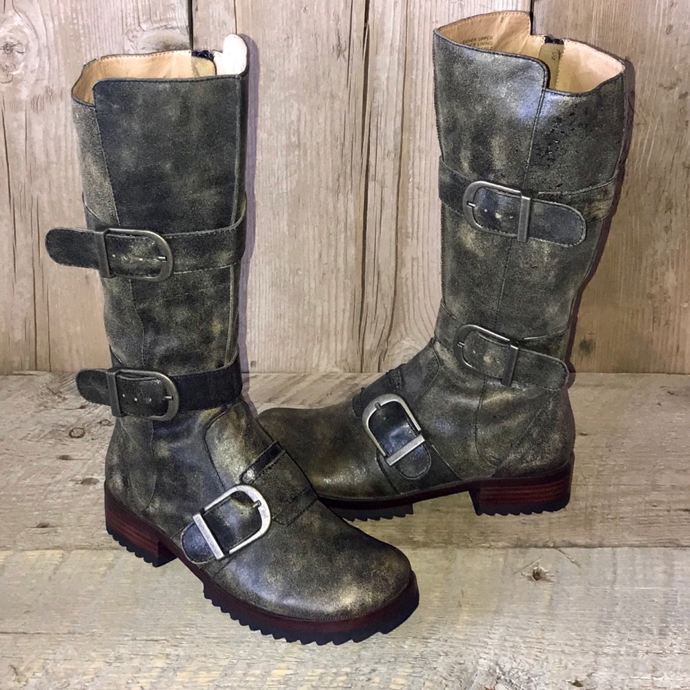 Gee Wawa Jim Barnier 3 Buckle Moto Boots Women’s 8